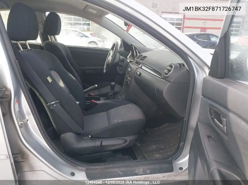 JM1BK32F871726747 2007 Mazda Mazda3 Gs/Gx