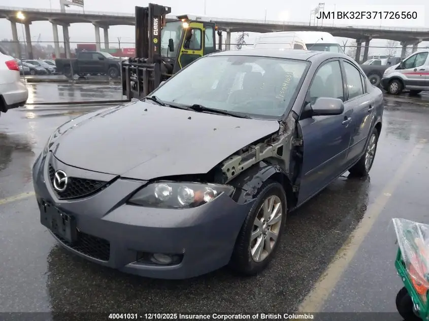 JM1BK32F371726560 2007 Mazda 3 I