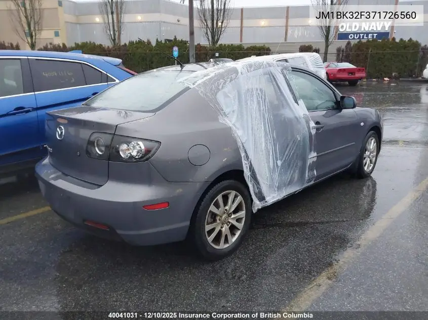 JM1BK32F371726560 2007 Mazda 3 I