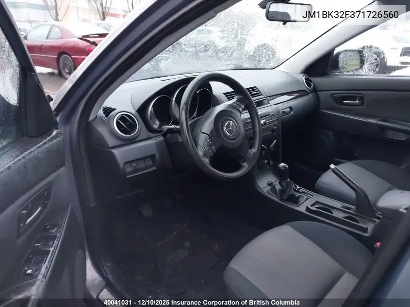 JM1BK32F371726560 2007 Mazda 3 I
