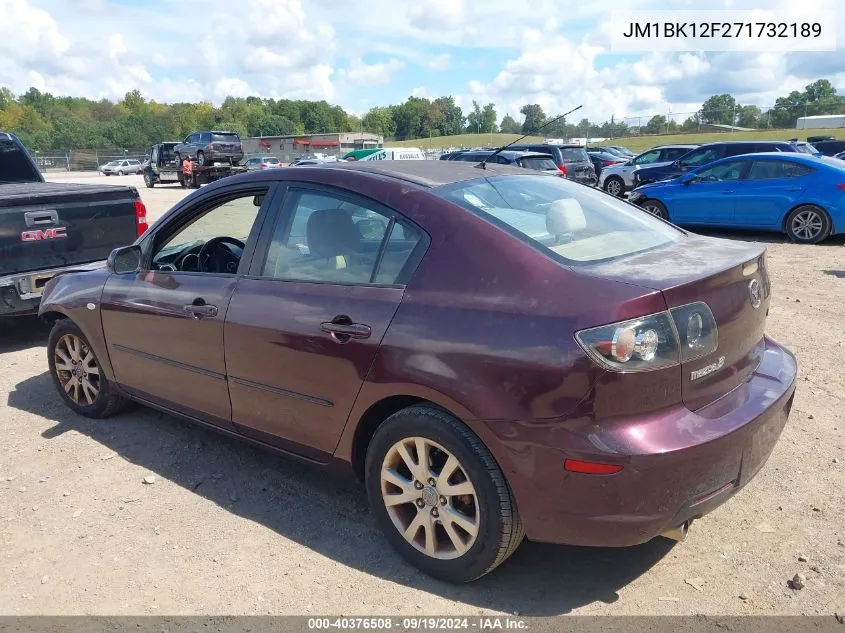 JM1BK12F271732189 2007 Mazda Mazda3 I