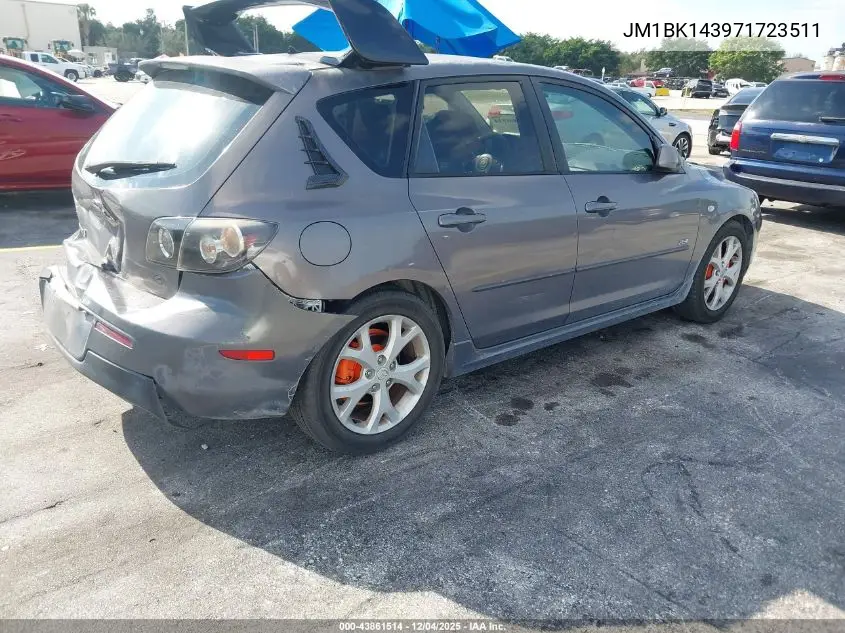 JM1BK143971723511 2007 Mazda Mazda3 S Sport
