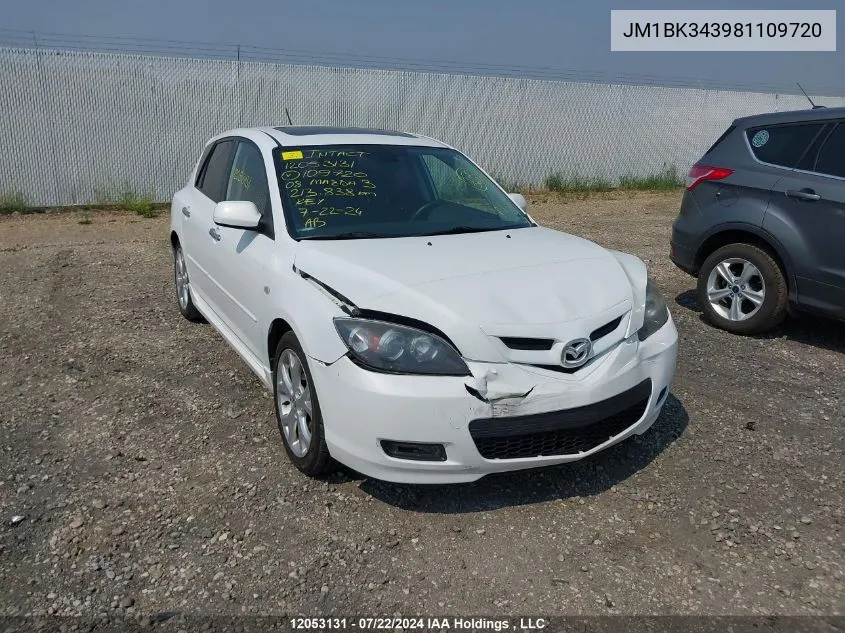 JM1BK343981109720 2008 Mazda 3 Hatchback