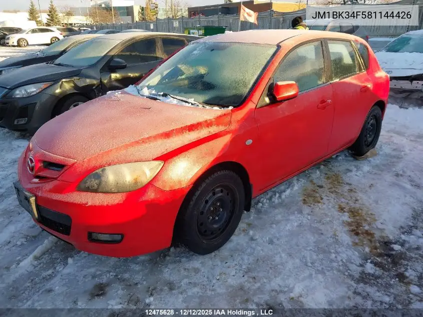 JM1BK34F581144426 2008 Mazda Mazda3