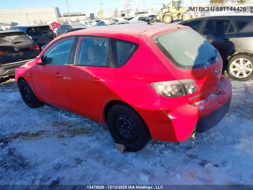 JM1BK34F581144426 2008 Mazda Mazda3