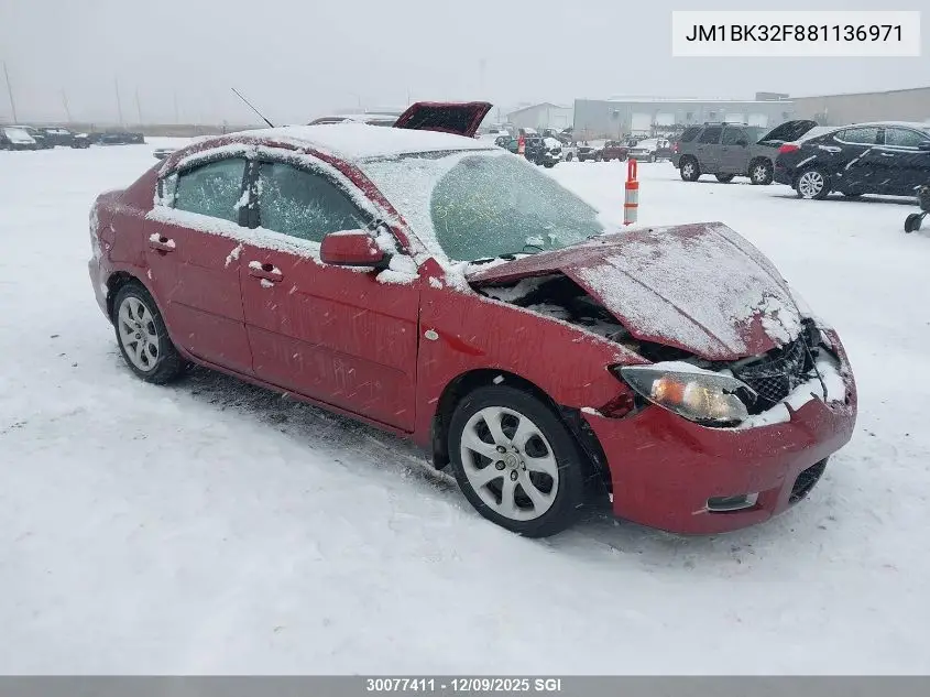 JM1BK32F881136971 2008 Mazda 3 I