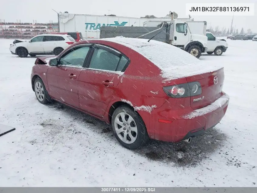 JM1BK32F881136971 2008 Mazda 3 I