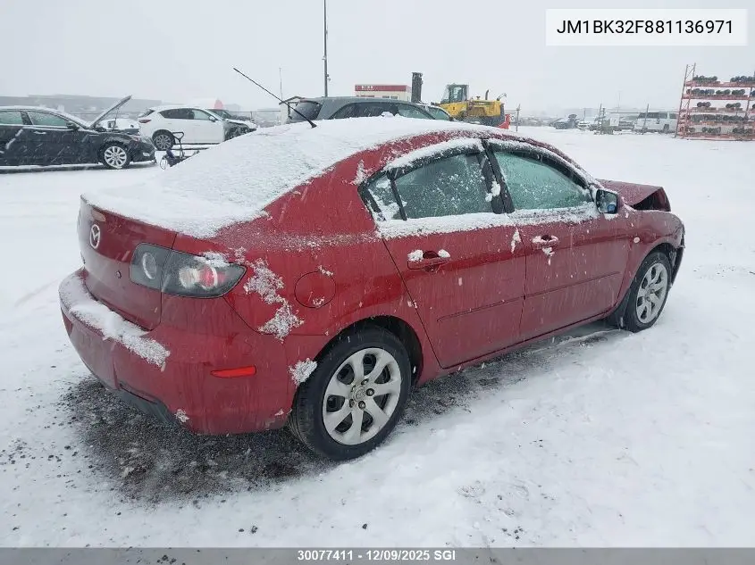 JM1BK32F881136971 2008 Mazda 3 I