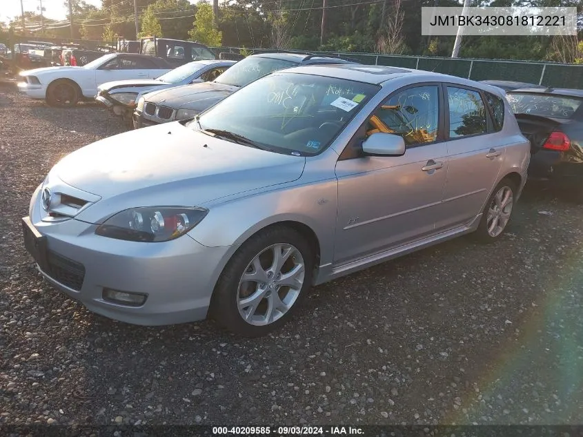 JM1BK343081812221 2008 Mazda Mazda3 S Sport