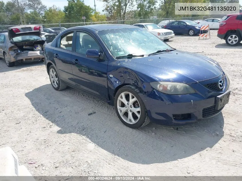 JM1BK32G481135020 2008 Mazda Mazda3 I Touring Value