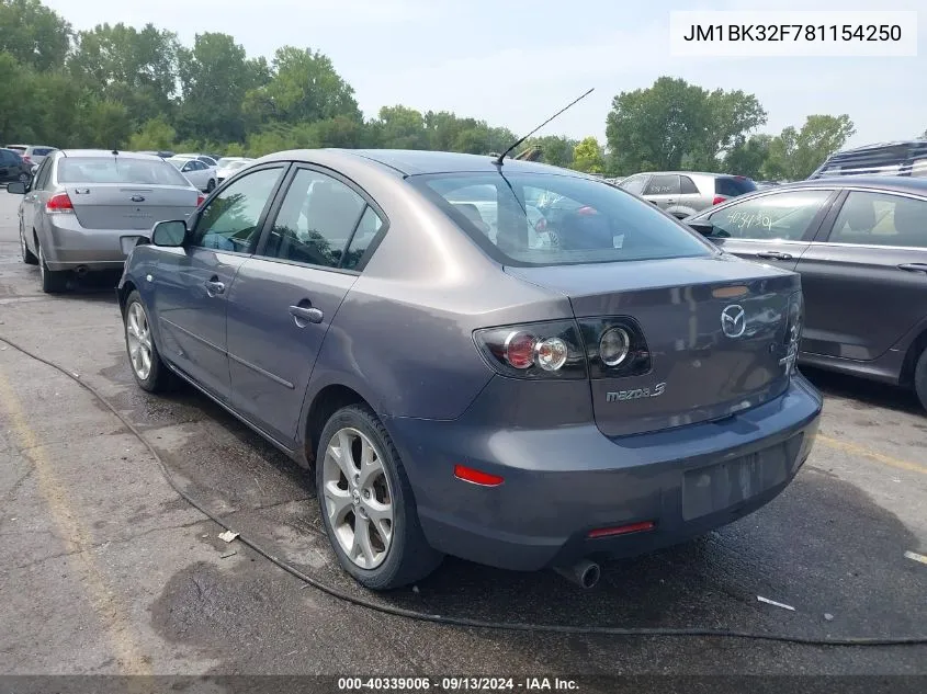 JM1BK32F781154250 2008 Mazda Mazda3 I Touring Value