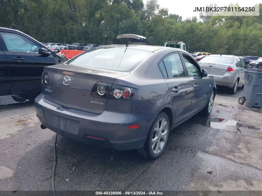 JM1BK32F781154250 2008 Mazda Mazda3 I Touring Value