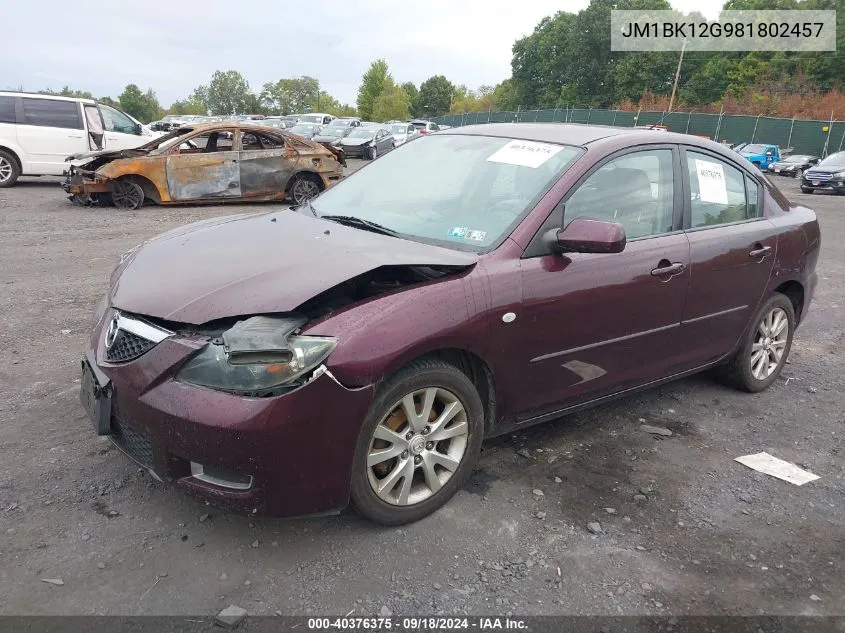 JM1BK12G981802457 2008 Mazda 3 I