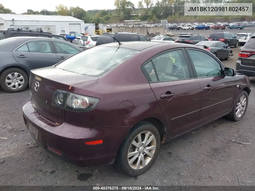 JM1BK12G981802457 2008 Mazda 3 I