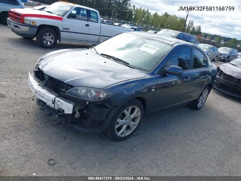 JM1BK32F581168759 2008 Mazda Mazda3 I Touring Value