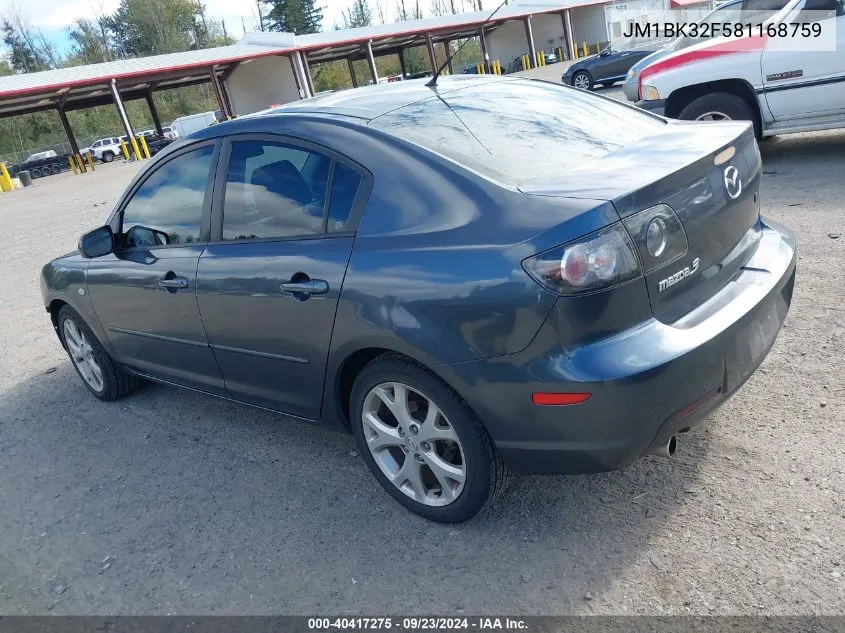 JM1BK32F581168759 2008 Mazda Mazda3 I Touring Value