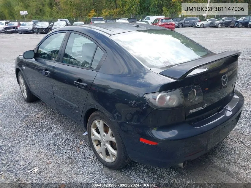 JM1BK32F381147036 2008 Mazda Mazda3 I Touring Value