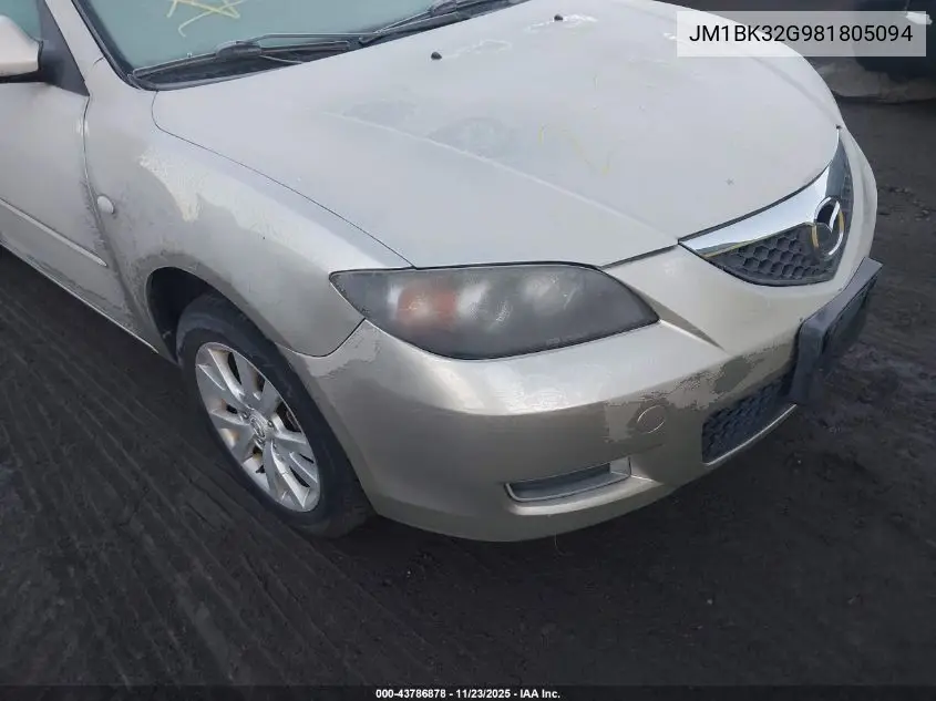 JM1BK32G981805094 2008 Mazda Mazda3 I