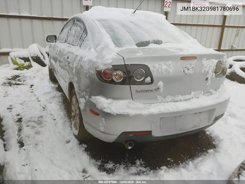 JM1BK32G981780696 2008 Mazda Mazda3 I