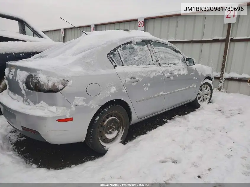 JM1BK32G981780696 2008 Mazda Mazda3 I
