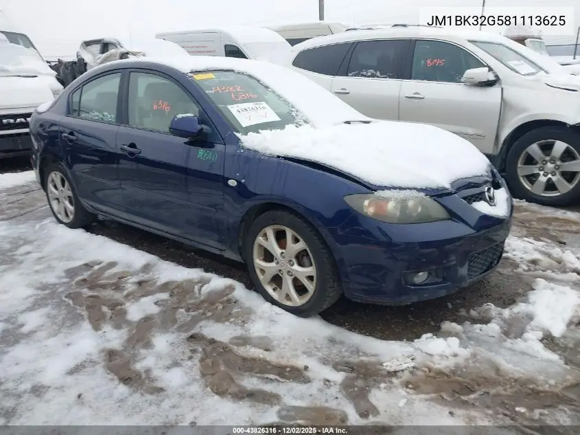 JM1BK32G581113625 2008 Mazda Mazda3 I Touring Value