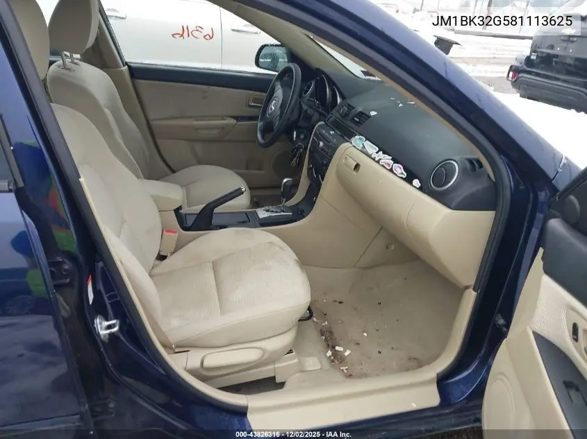 JM1BK32G581113625 2008 Mazda Mazda3 I Touring Value