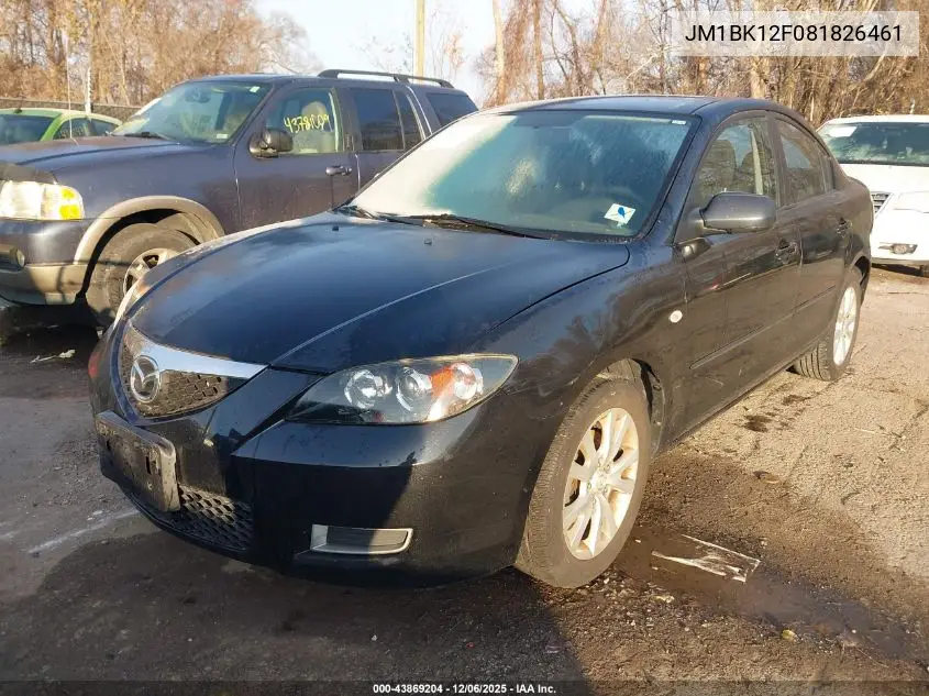 JM1BK12F081826461 2008 Mazda Mazda3 I