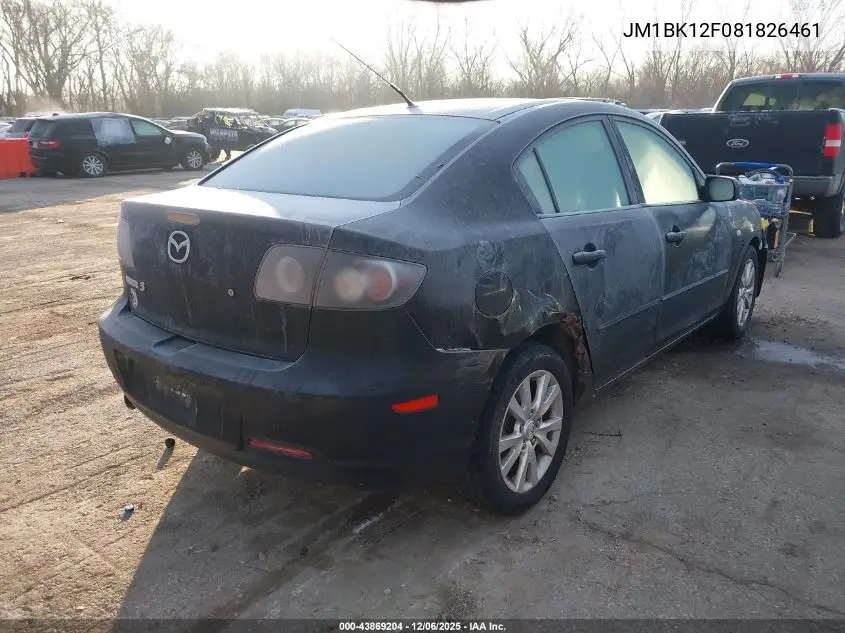 JM1BK12F081826461 2008 Mazda Mazda3 I