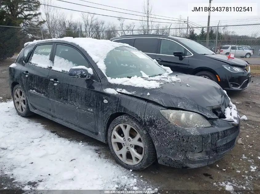 JM1BK343781102541 2008 Mazda Mazda3 S Sport
