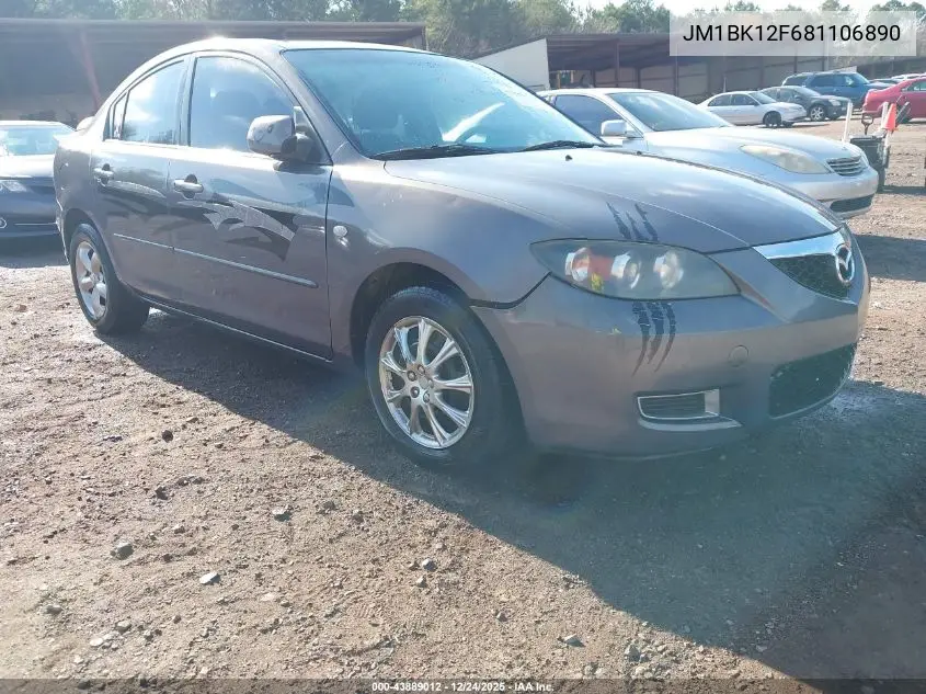 JM1BK12F681106890 2008 Mazda Mazda3 I Sport