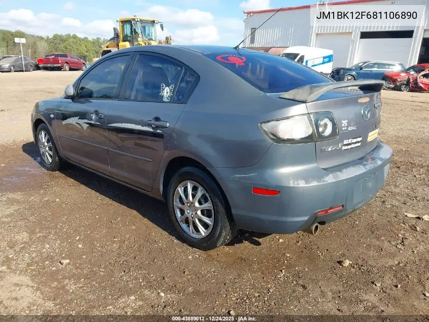 JM1BK12F681106890 2008 Mazda Mazda3 I Sport