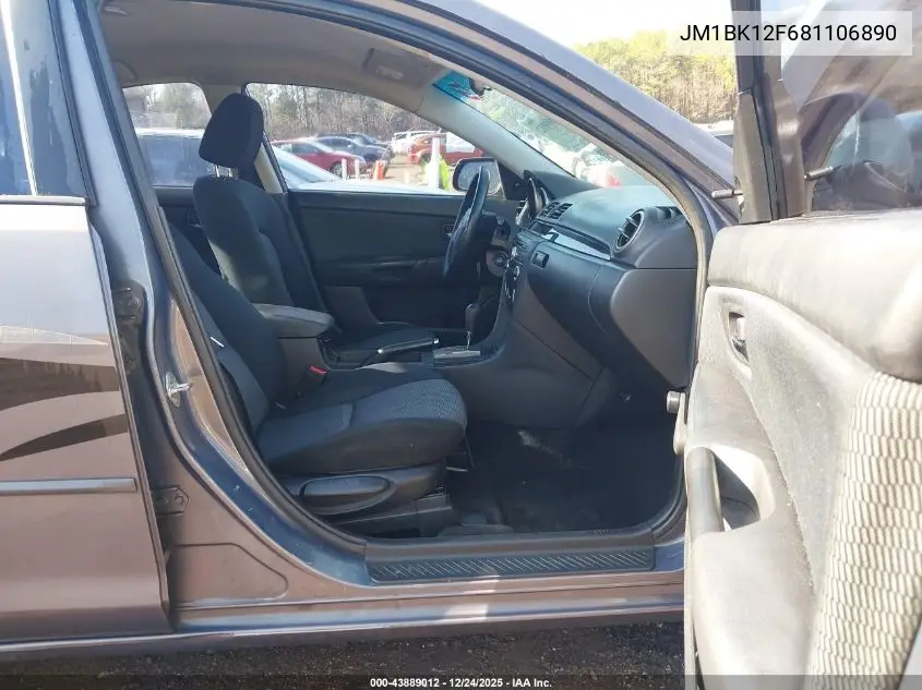 JM1BK12F681106890 2008 Mazda Mazda3 I Sport