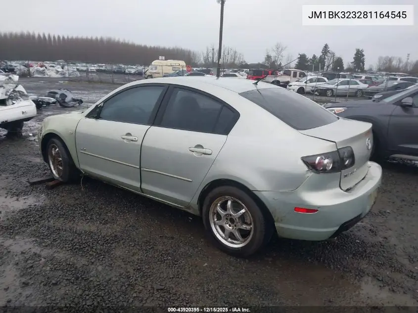 JM1BK323281164545 2008 Mazda Mazda3 S Sport