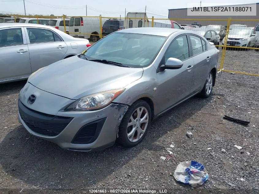 2010 Mazda Mazda3 VIN: JM1BL1SF2A1188071 Lot: 12061663