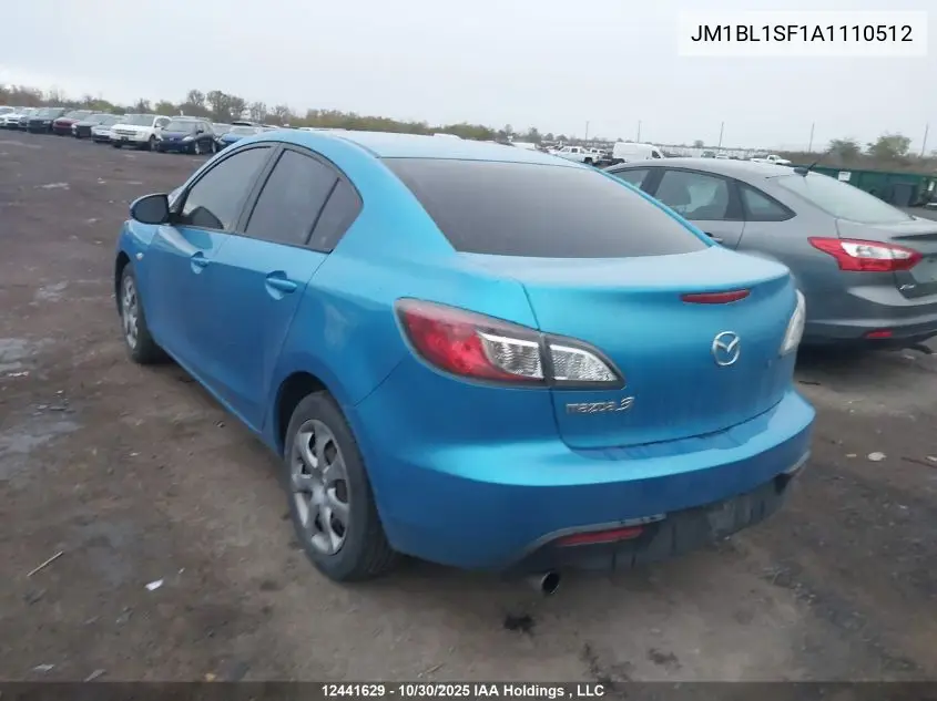 JM1BL1SF1A1110512 2010 Mazda Mazda3 Gs/Gx