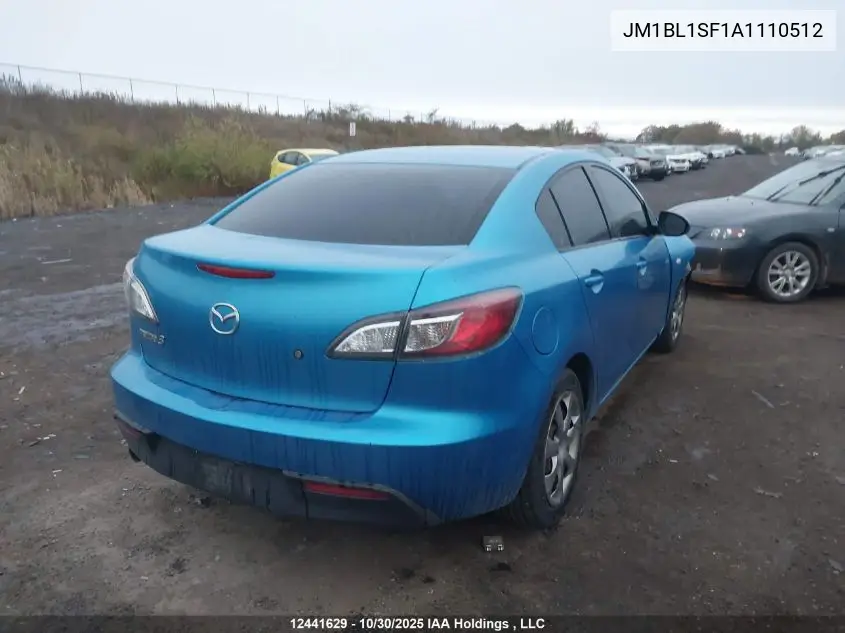 JM1BL1SF1A1110512 2010 Mazda Mazda3 Gs/Gx
