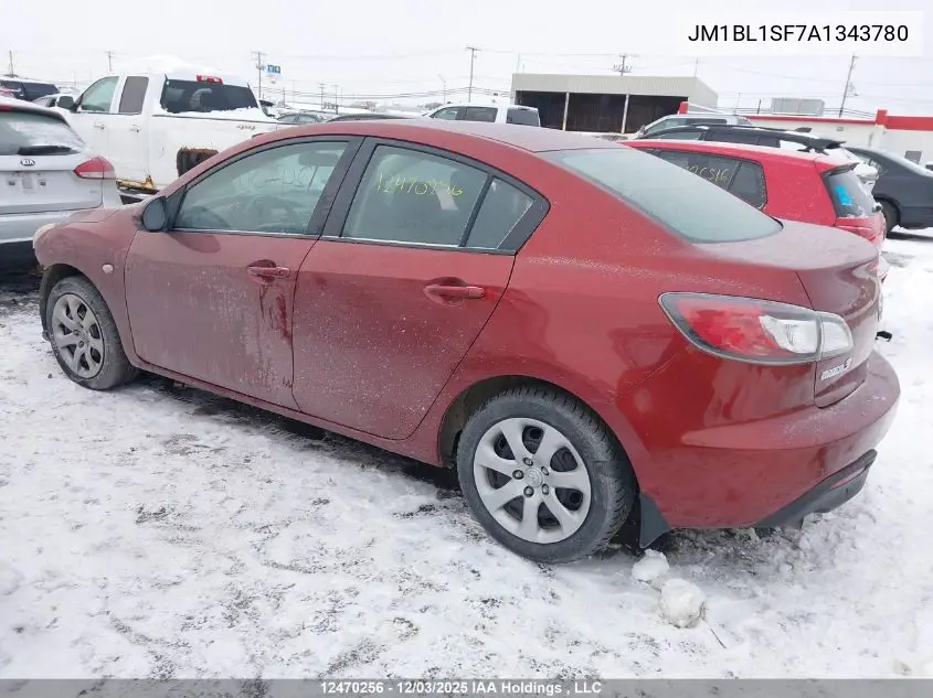 JM1BL1SF7A1343780 2010 Mazda Mazda3 Gs/Gx