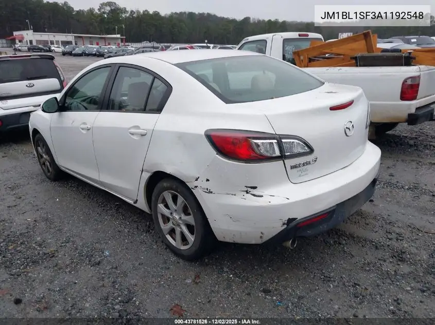 JM1BL1SF3A1192548 2010 Mazda 3 I