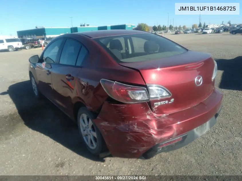 2011 Mazda 3 I VIN: JM1BL1UF1B1468725 Lot: 30045651