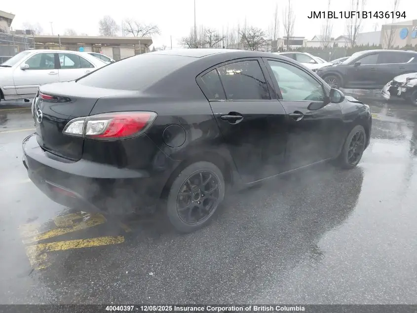 JM1BL1UF1B1436194 2011 Mazda 3 I