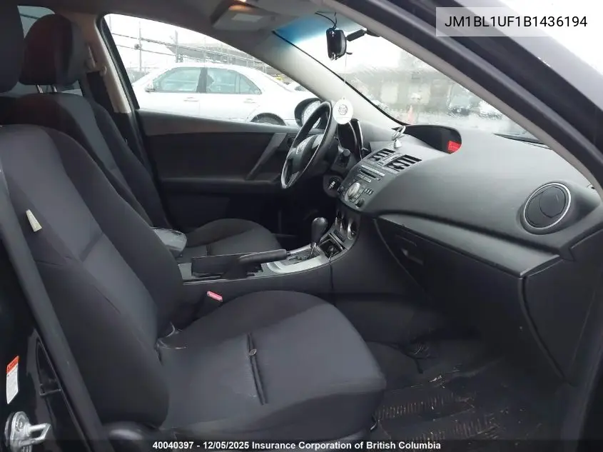 JM1BL1UF1B1436194 2011 Mazda 3 I