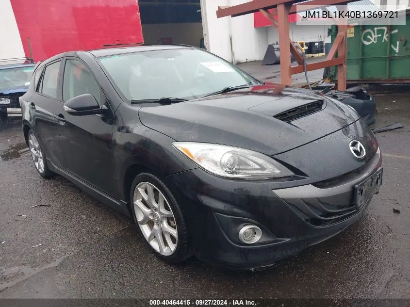 2011 Mazda Mazdaspeed3 Sport VIN: JM1BL1K40B1369721 Lot: 40464415