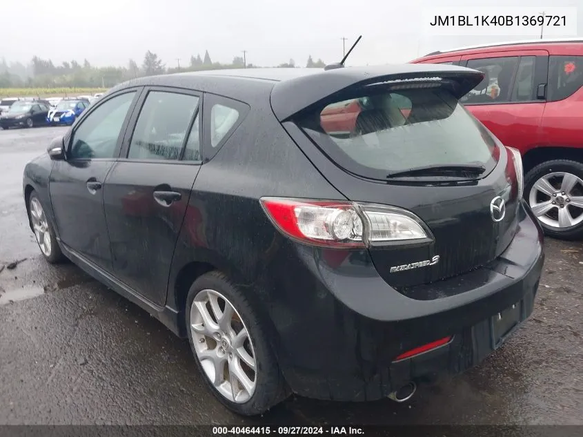 2011 Mazda Mazdaspeed3 Sport VIN: JM1BL1K40B1369721 Lot: 40464415