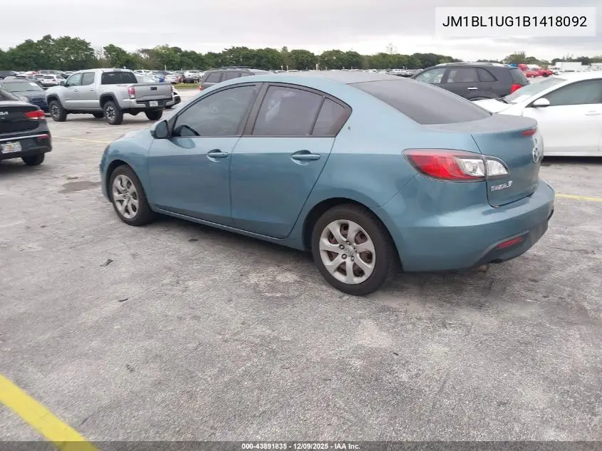 JM1BL1UG1B1418092 2011 Mazda Mazda3 I Sport