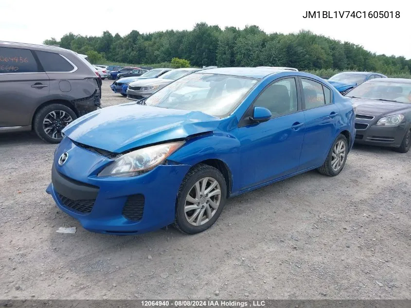 2012 Mazda Mazda3 VIN: JM1BL1V74C1605018 Lot: 12064940