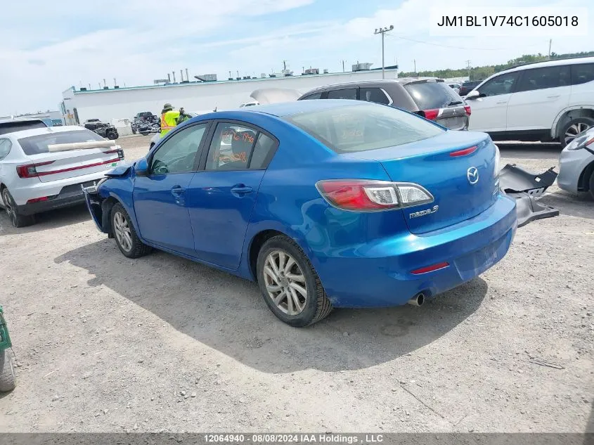 2012 Mazda Mazda3 VIN: JM1BL1V74C1605018 Lot: 12064940