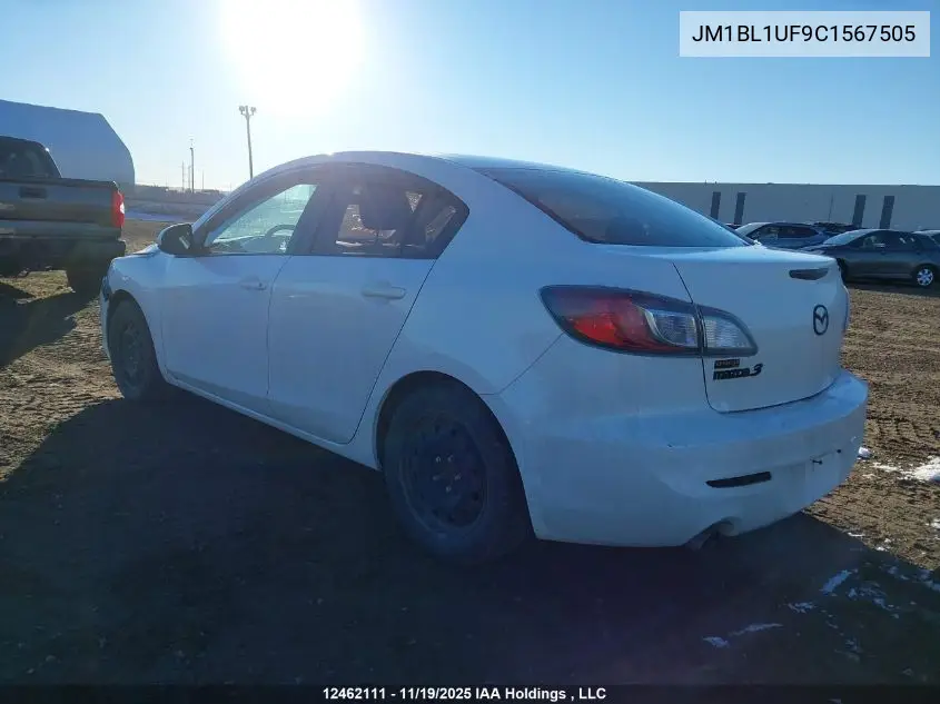 JM1BL1UF9C1567505 2012 Mazda Mazda3 Gx