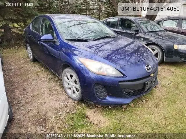 JM1BL1UF4C1514050 2012 Mazda 3 Mazda Gx