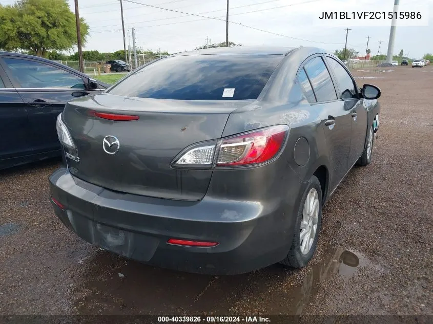 JM1BL1VF2C1515986 2012 Mazda 3 I