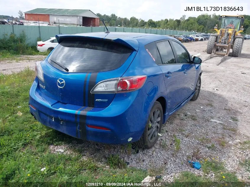 2013 Mazda Mazda3 VIN: JM1BL1L73D1836643 Lot: 12093210